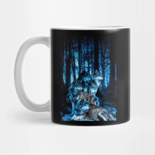 Wolf Pack with Amber Eyes Mug